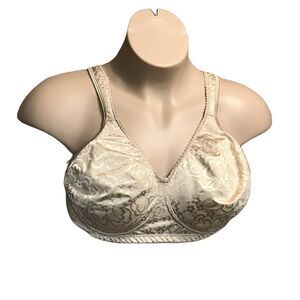 44C Playtex Bra ~ Beige ~ Adjustable Straps ~ Wireless ~ Wide Straps